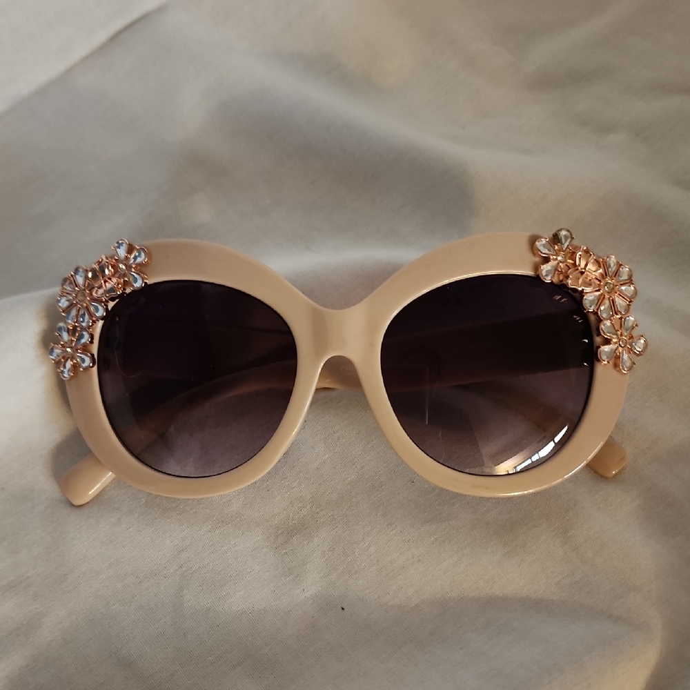 Betsey Johnson Pink Floral Sunglasses